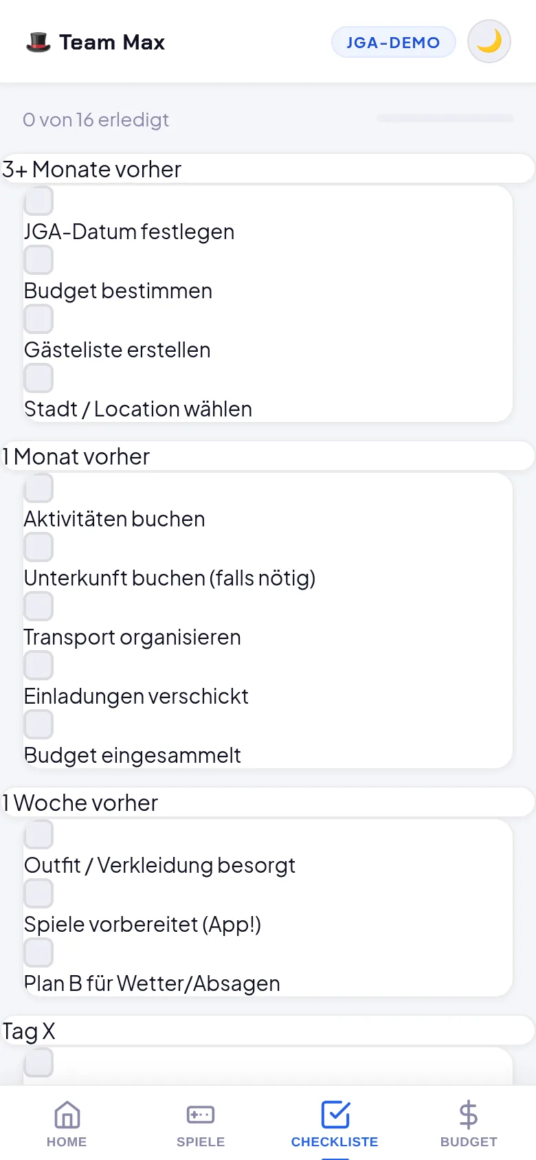 Checkliste